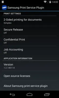 Samsung Print Service Plugin android App screenshot 0