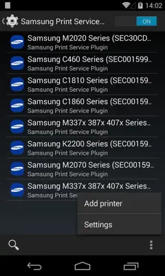 Samsung Print Service Plugin android App screenshot 1