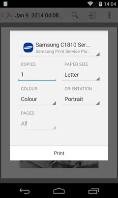 Samsung Print Service Plugin android App screenshot 2